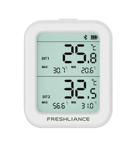 Bluetooth fridge and freezer temperature data logger with app monitoring