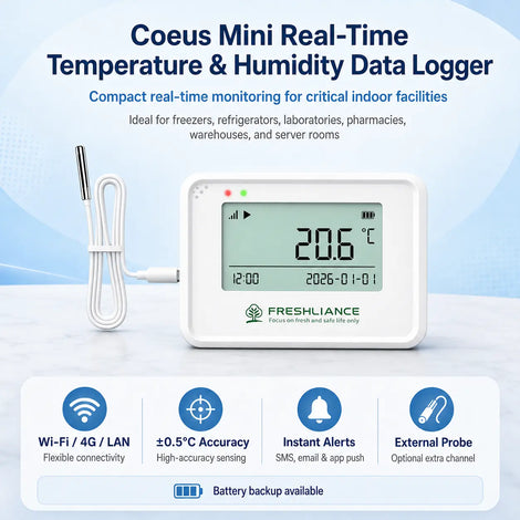 COEUS Mini Real-Time Temperature & Humidity Data Logger