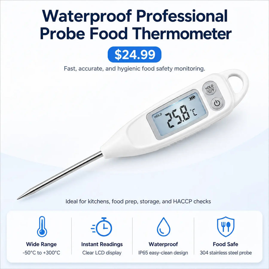 Waterproof Professional Probe Food Thermometer