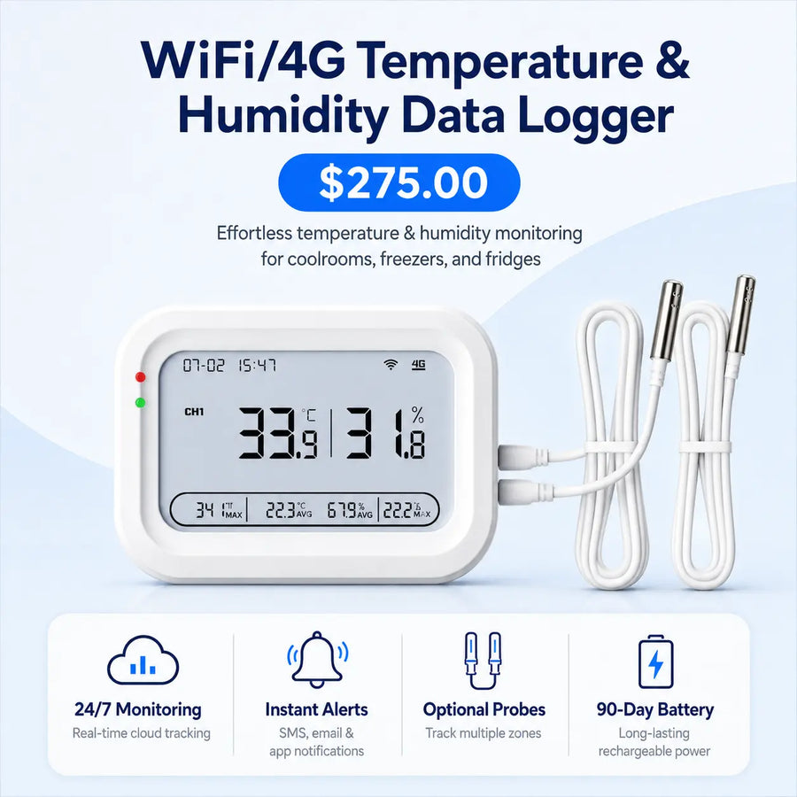 WiFi/4G Temperature & Humidity Data Logger