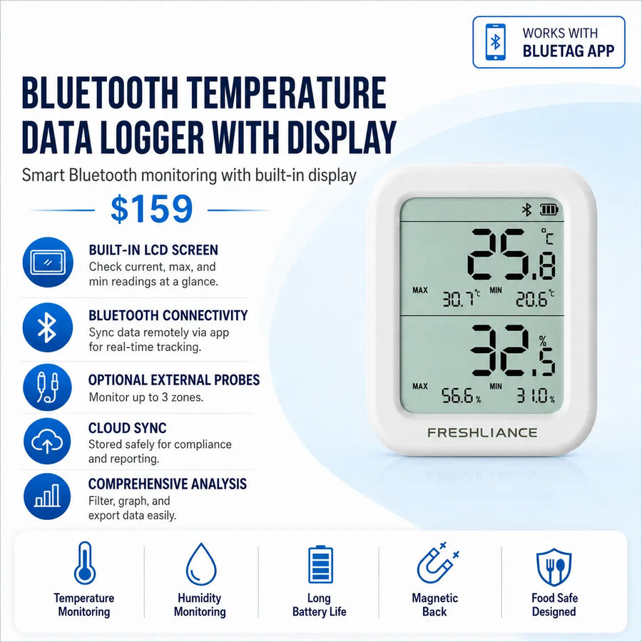 Bluetooth Temperature Data Logger with Display